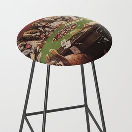 Poker Sympathy - Cassius Marcellus Coolidge Dogs Playing Poker Painting Bar Stool