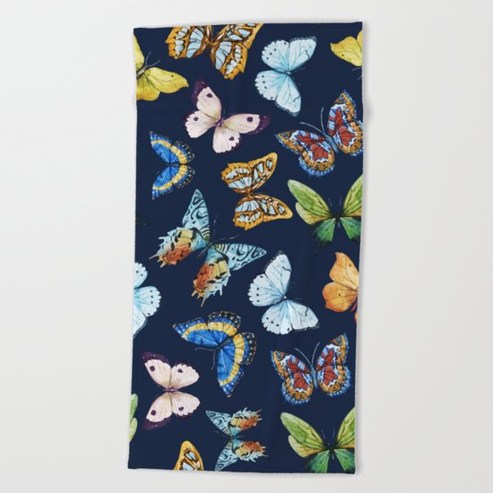 Butterfly Pattern 03 Beach Towel
