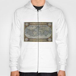 Vintage Map of The World (1595) 2 Hoody