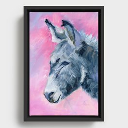 Little donkey Framed Canvas