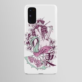 Japanese Geisha with Sword and Fan Android Case