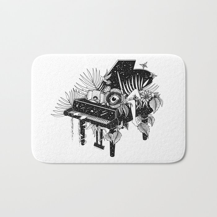 Piano, Melody of life Bath Mat