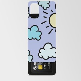 Periwinkle clouds and sun Android Card Case