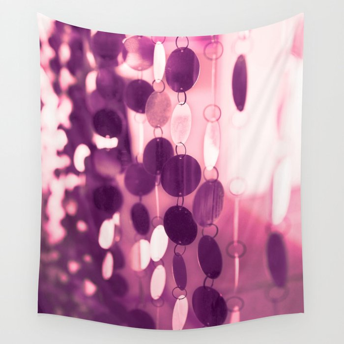 GLAM CIRCLES #Pink/Purple #1 Wall Tapestry
