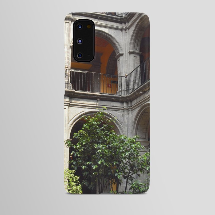 Mexico Photography - Beautiful Garden Surrounded By Mexican Architecture Android Case
