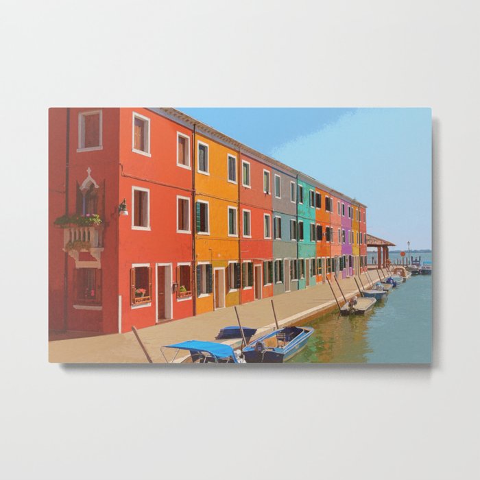Brightly Coloured Homes Burano Venice Italy #3 Metal Print