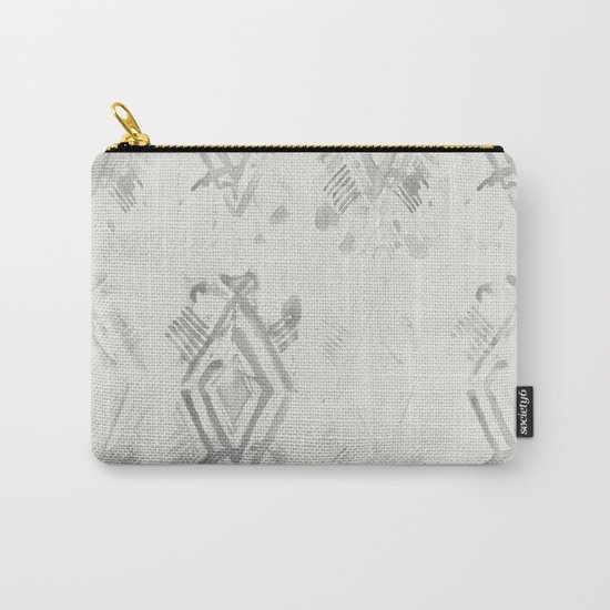 Simply Ikat Ink in Lunar Gray Carry-All Pouch