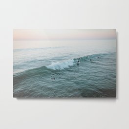 lets surf v Metal Print | Abstract, Illustration, Surfing, Travel, Digital, Painting, Graphicdesign, Drawing, Vintage, Beach 