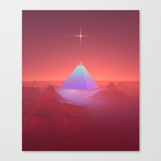 Blue Pyramid Canvas Print