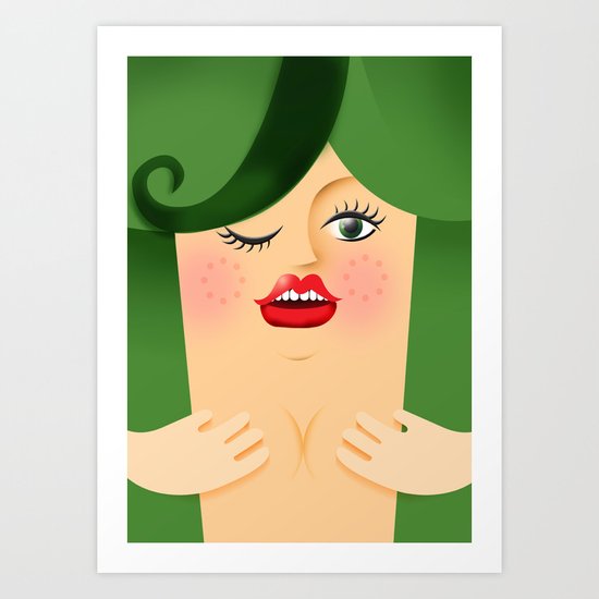 Lola Green Art Print