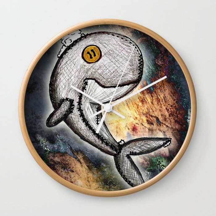 Woody the Whale Wall Clock