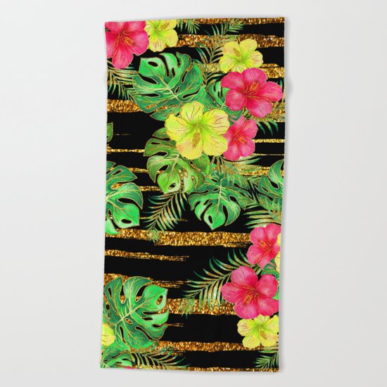 Summer glitter #1 Beach Towel