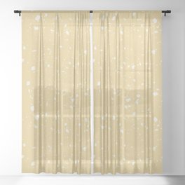Tan Terrazzo Seamless Pattern Sheer Curtain
