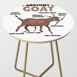 Anatomy Of A Goat Cute Goats Explanation Side Table