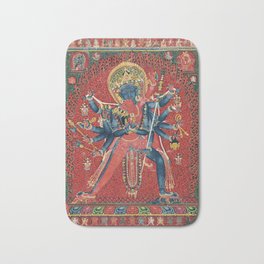 Chakrasamvara and consort Vajravarahi (ca. 1450–1500) during Sakya Order Period Bath Mat