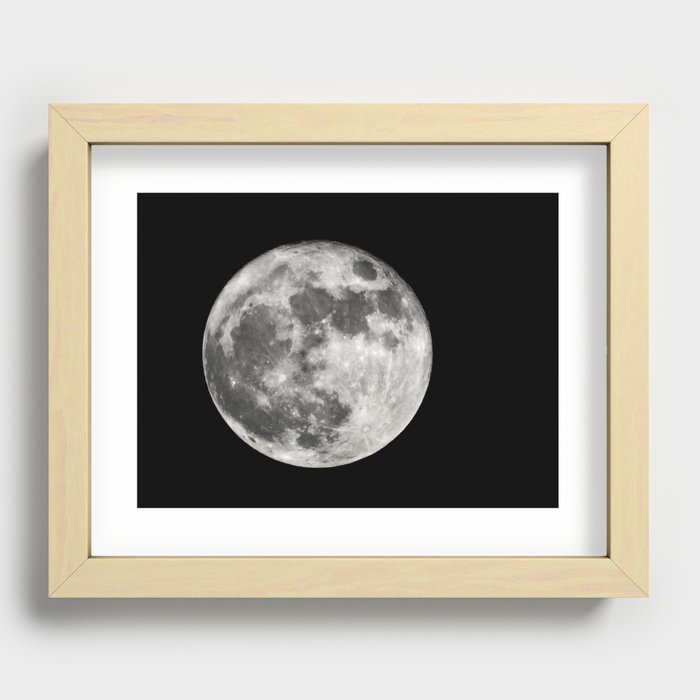 Super moon Recessed Framed Print