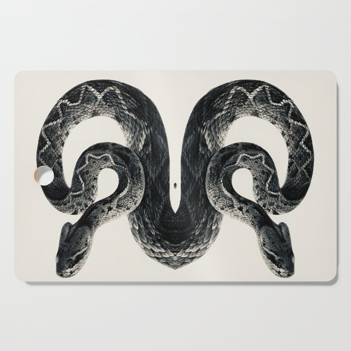 Snake 2 symmetry, collection, black and white, bw, set Cutting Board