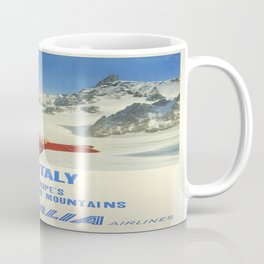 Vintage poster - Ski Italy Coffee Mug | Alps, Mountains, Italy, Hip, Retro, Vacation, Scenic, Cool, Italian, Painting 