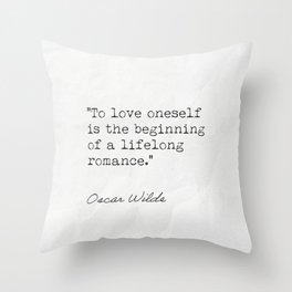 Oscar Wilde int quotes Throw Pillow