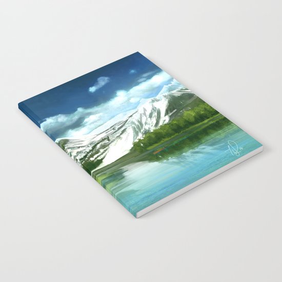Mountain and lake landscape Notebook