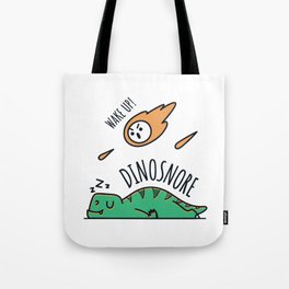 Dinosnore and Meteors Tote Bag