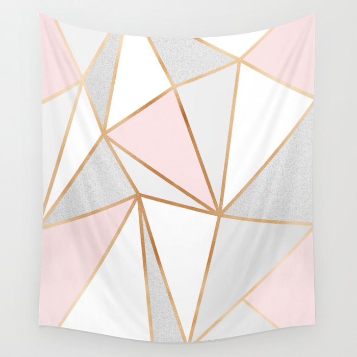 Pink and gold tapestry outlet