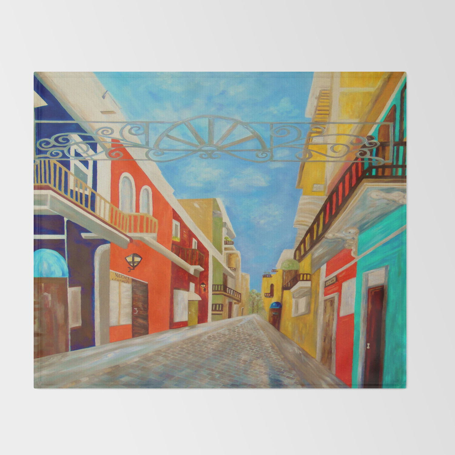Old San Juan Throw Blanket By Eloiseart Society6