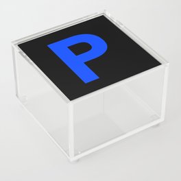 Letter P (Blue & Black) Acrylic Box
