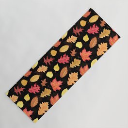 Autumn Leaves - black Yoga Mat