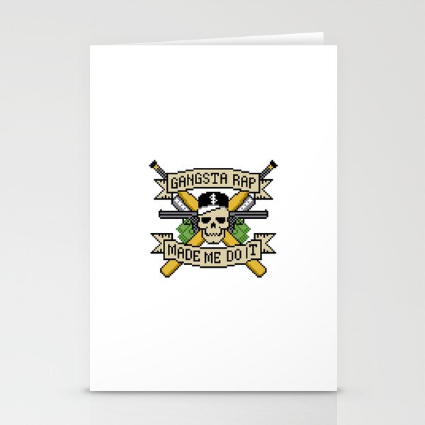 Gangsta Rap Made Me Do It Stationery Cards