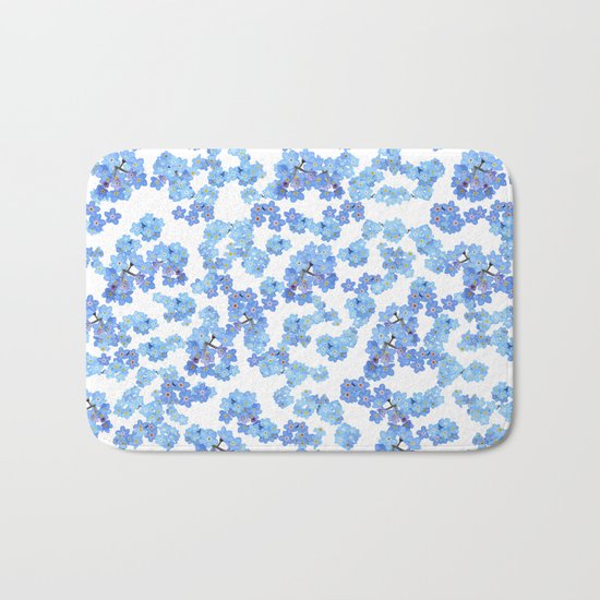 Forget me not I Bath Mat