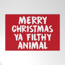 Merry Christmas Ya Filthy Animal, Funny, Saying Welcome Mat