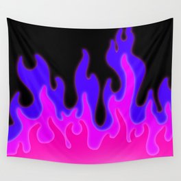 Bright Pink and Purple Flames! Wall Tapestry