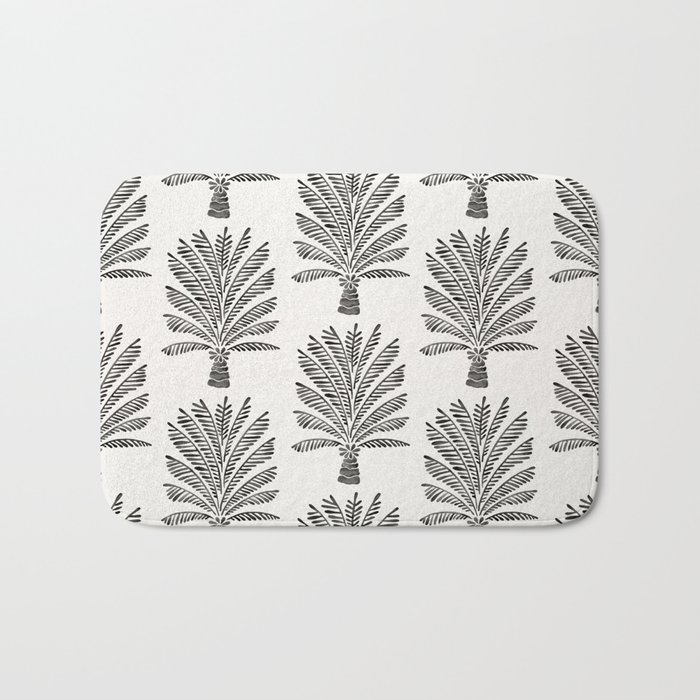 Palm Tree – Black Bath Mat