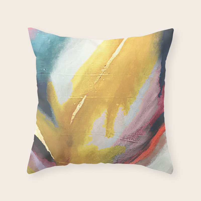 Ambition A Colorful Abstract Piece In Bold Yellow Blue Pink