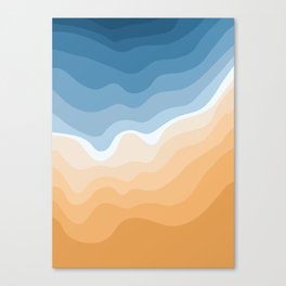Abstract print sea and beach Canvas Print