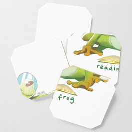 Reading Frog | Hana Stupid Art Coaster