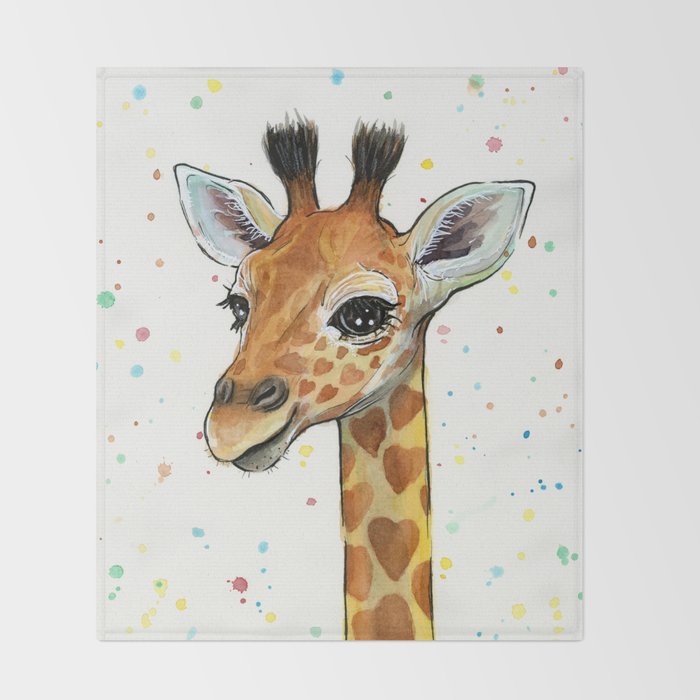 Giraffe Baby Animal With Hearts Watercolor Throw Blanket By Olechka Fascinating Giraffe Print Throw Blanket Giraffe Baby Animal With Hearts Watercolor Throw Blanket By Olechka Fascinating Giraffe Print Throw Blanket