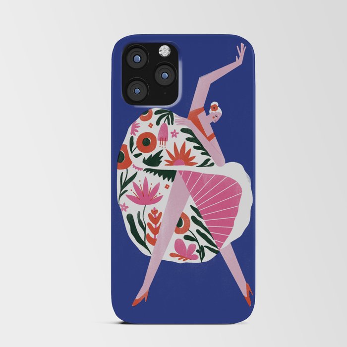 Flamenco Dancer Blue iPhone Card Case