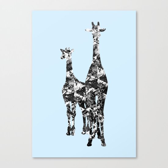 Patchwork Giraffes Canvas Print
