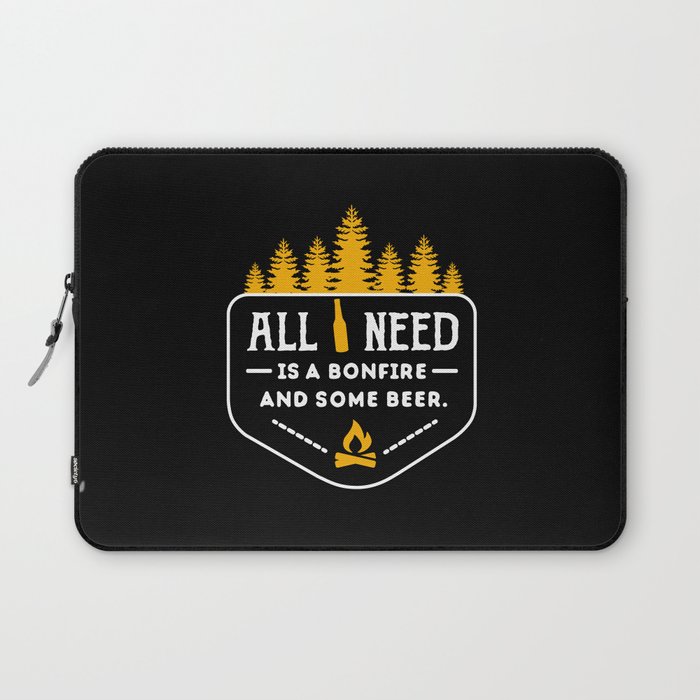 Bonfire and a beer Laptop Sleeve