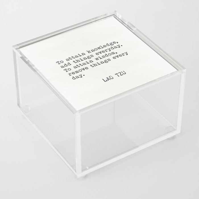 Lao Tzu wisdom Acrylic Box