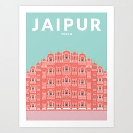 Jaipur, India Travel Poster Art Print