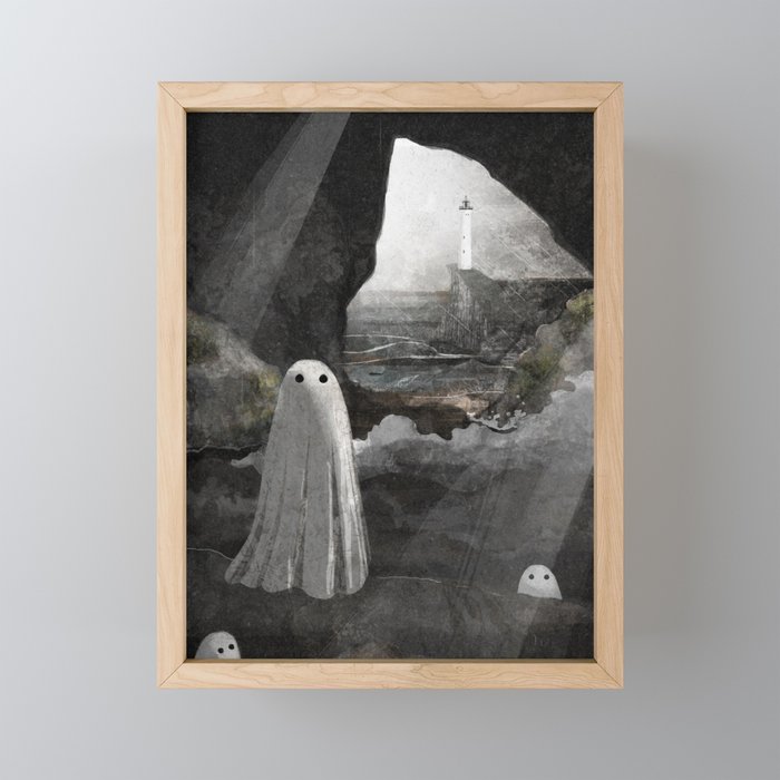 The Caves are Haunted Framed Mini Art Print