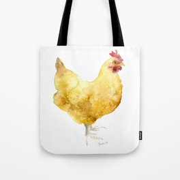 Buff Orpington Hen- Chicken watercolor Painting Tote Bag