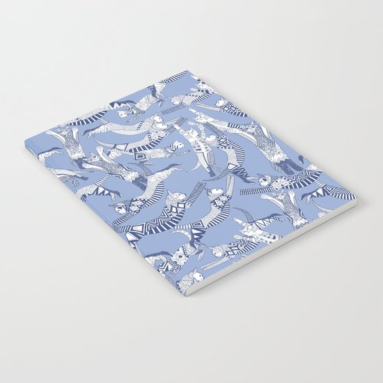cat party blue Notebook
