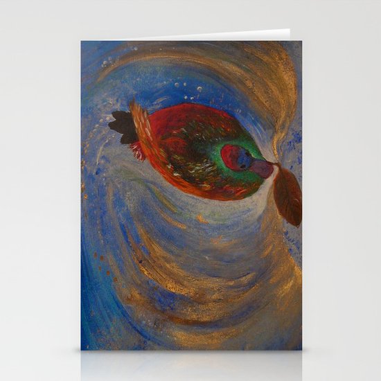 "...little bird with a leaf in her mouth..." Stationery Cards