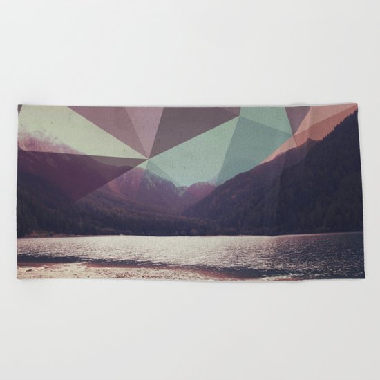 Autumnal Mountains Beach Towel
