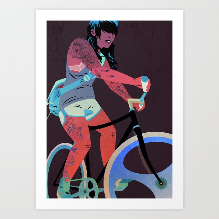 Bicycles & Tattoos (4) Art Print
