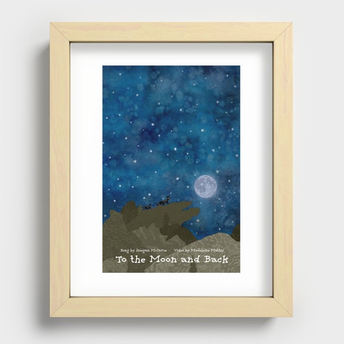 "To the Moon and Back" Poster Recessed Framed Print
